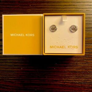 NEW Michael Kors silver earrings